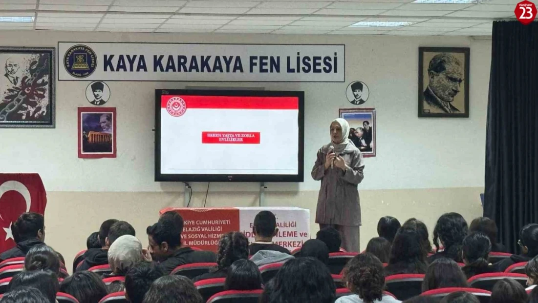 Elazığ’da Liselilere “Kadına Şiddet” Eğitimi: ŞÖNİM Uzmanları Öğrencilerle Buluştu