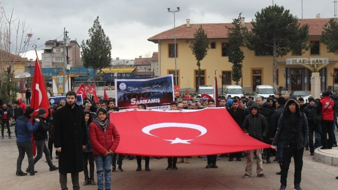 Elazığ'da Sarıkamış Şehitlerine Saygı Yürüyüşü