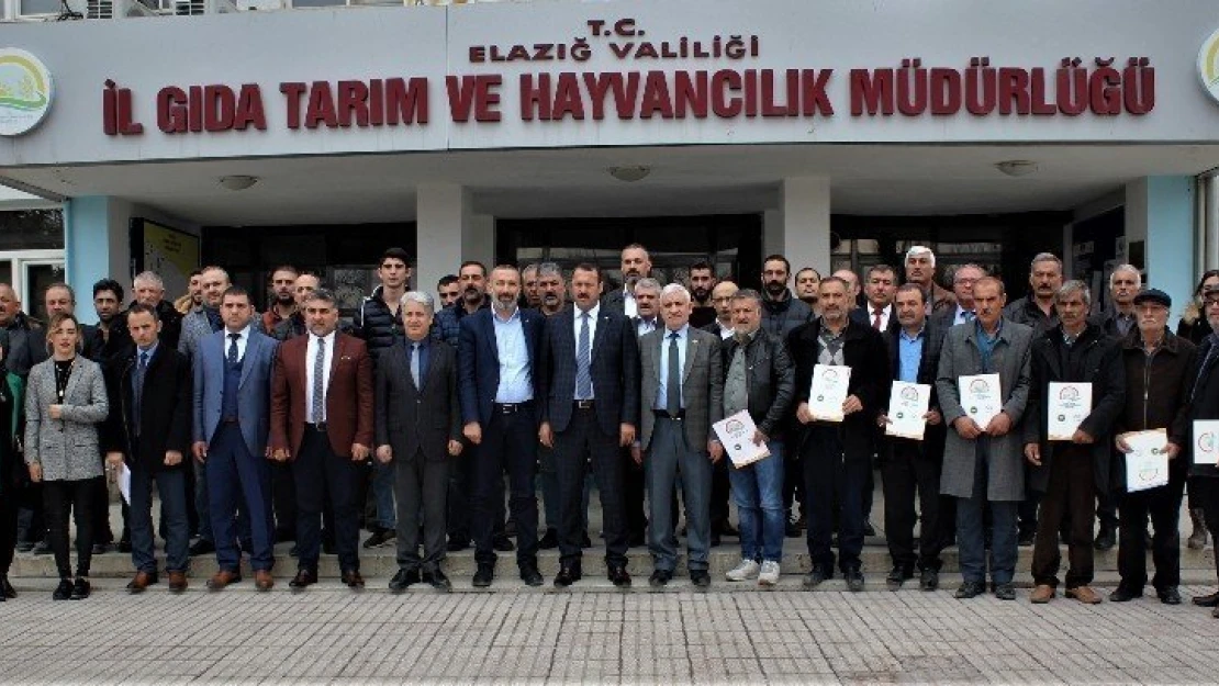 Elazığ'da İyi Tarım Uygulaması 33 Üretici Sertifika Aldı