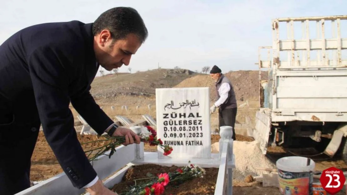 Aile ve Sosyal Hizmetler Bakanlığı, Elazığ'da Kimsesizler Mezarlığına Gömülen Engelli Kızın Mezar Taşını Yaptırdı