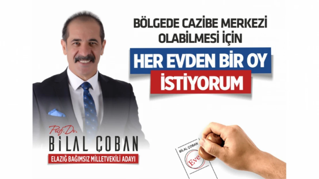 Bağımsız Milletvekili Adayı Prof.Dr.Bilal Çoban, Her Evden Bir Oy İstiyorum
