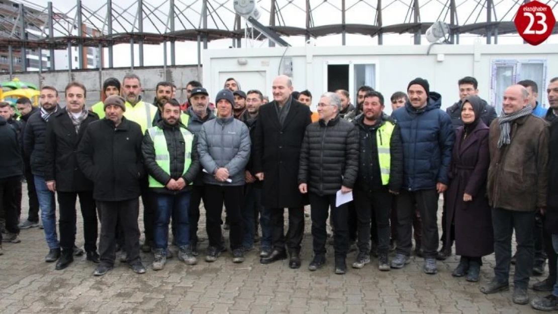 Bakan Soylu, konteyner kentleri inceledi