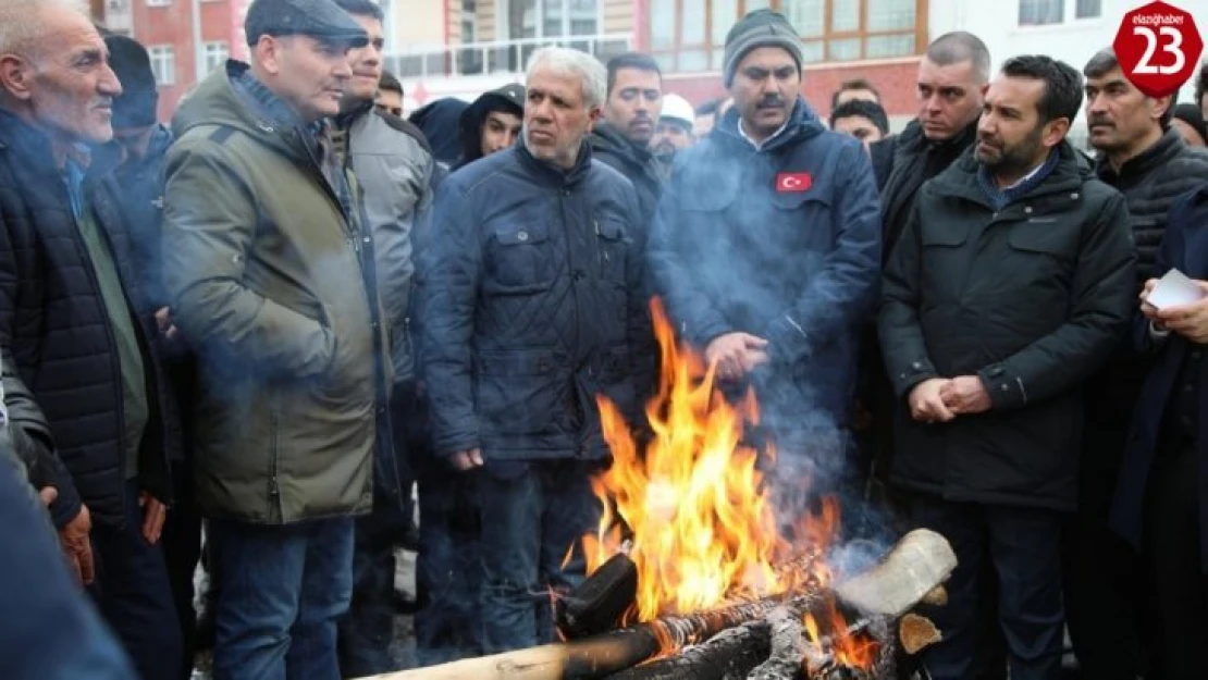 Bakanlar Soylu ve Kurum Elazığ'da çalışmalarını sürdürüyor