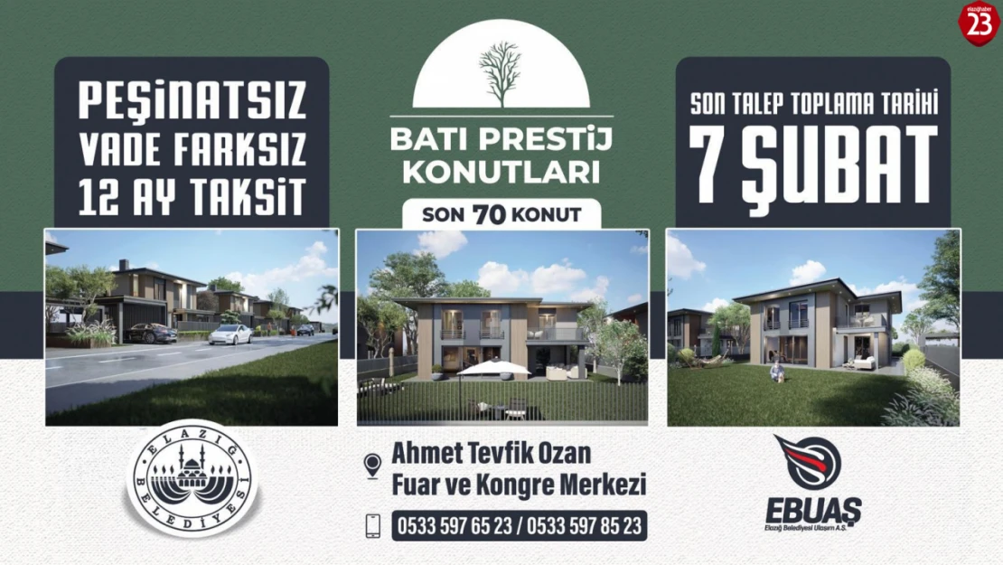 Batı Prestij Konutları'nda Son 70 Daire İçin Talep Toplama Başladı