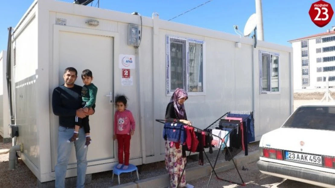 Deprem bölgesi Elazığ'da, konteyner evlerde yaşam