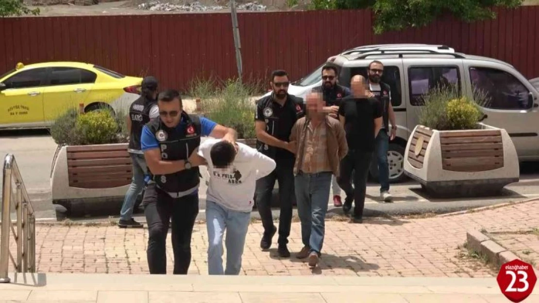 Elazığ'a uyuşturucu tacirlerine operasyon: 3 gözaltı