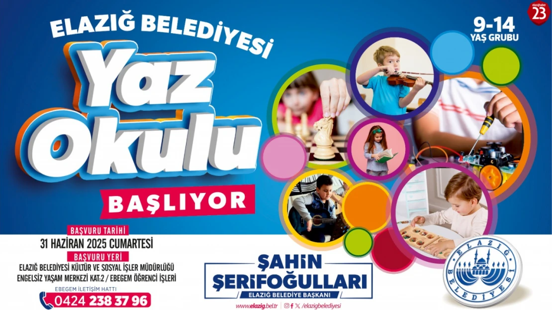 Elazığ Belediyesi Yaz Okulu Başlatıyor ve 'Mutlu Eşler, Mutlu Aile, Mutlu Toplum' Söyleşisiyle Aileyi Güçlendiriyor