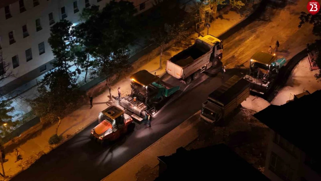 Elazığ Belediyesinden hummalı asfalt mesaisi: 50 araç, 40 personel gece gündüz sahada