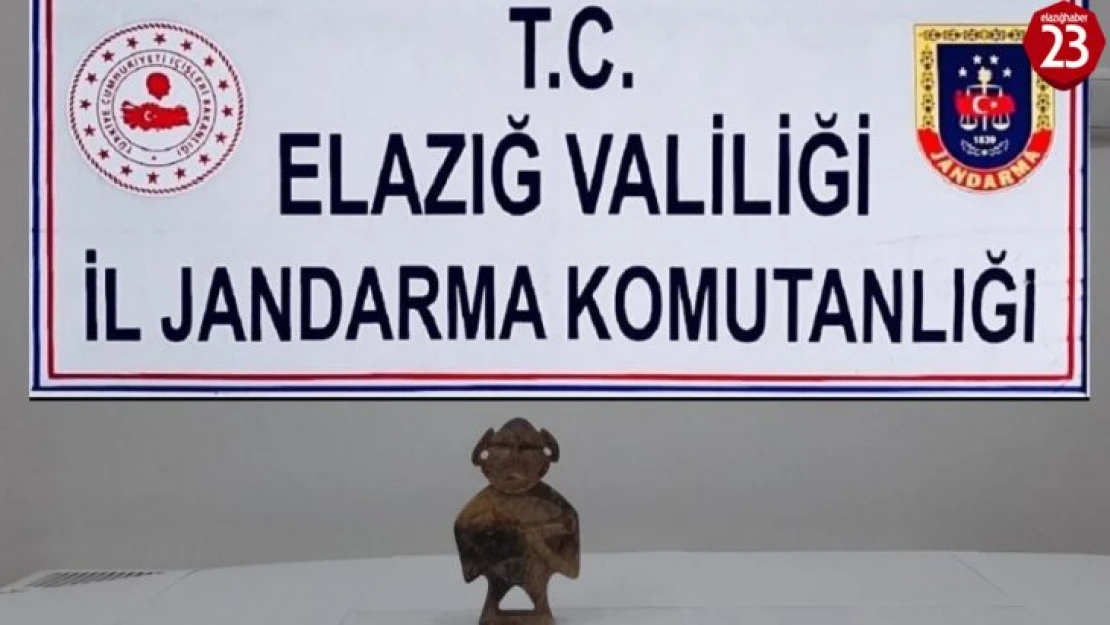 Elazığ'da 'Hitit' dönemine ait heykel ele geçirildi