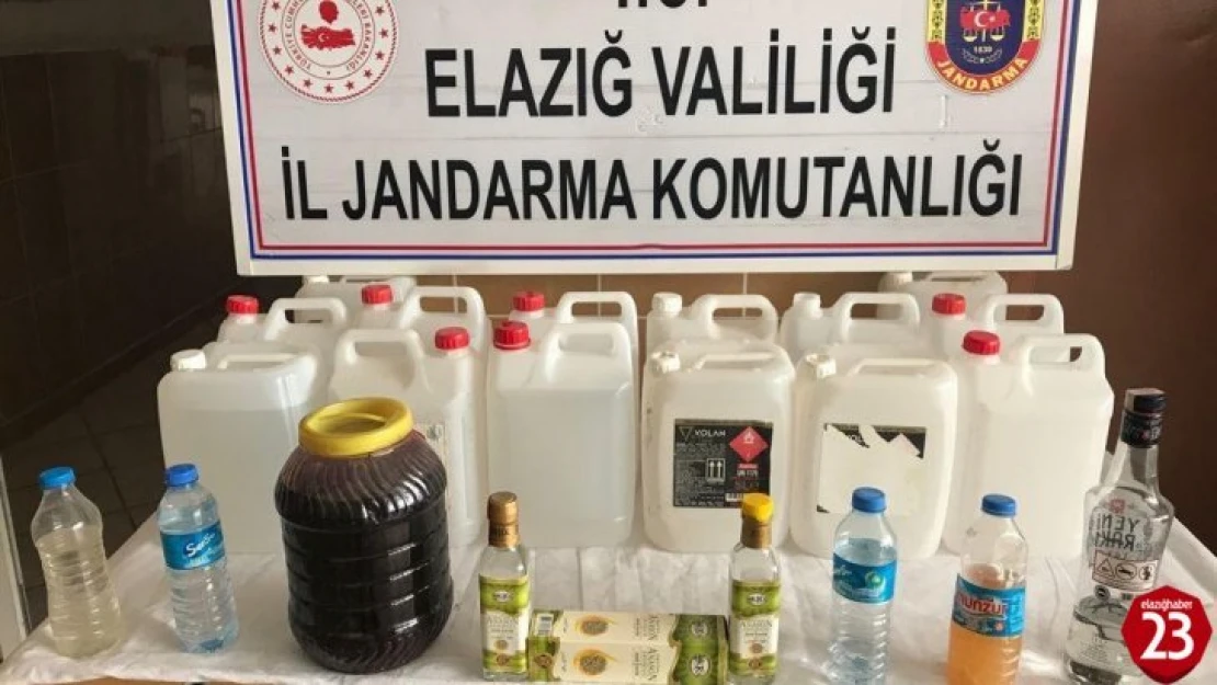 Elazığ'da  sahte içki ele geçirildi: 2 gözaltı