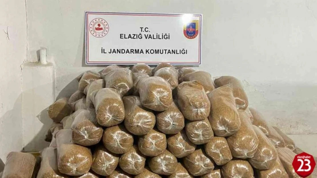 Elazığ'da 1 ton kıyılmış kaçak tütün ele geçirildi