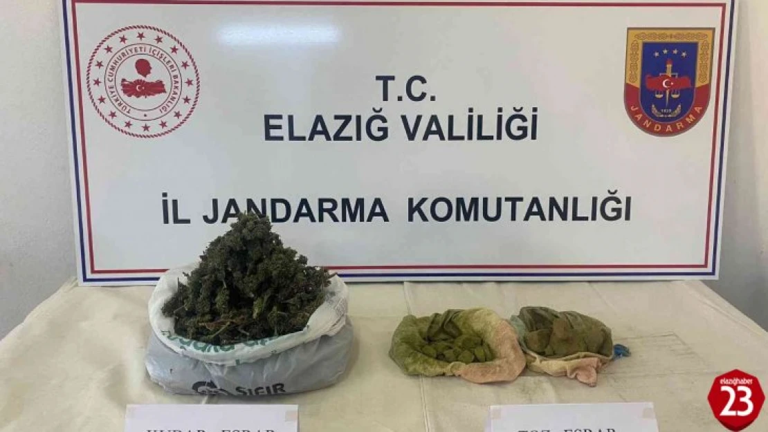 Elazığ'da 1,5 kilo esrar ele geçirildi: 2 gözaltı