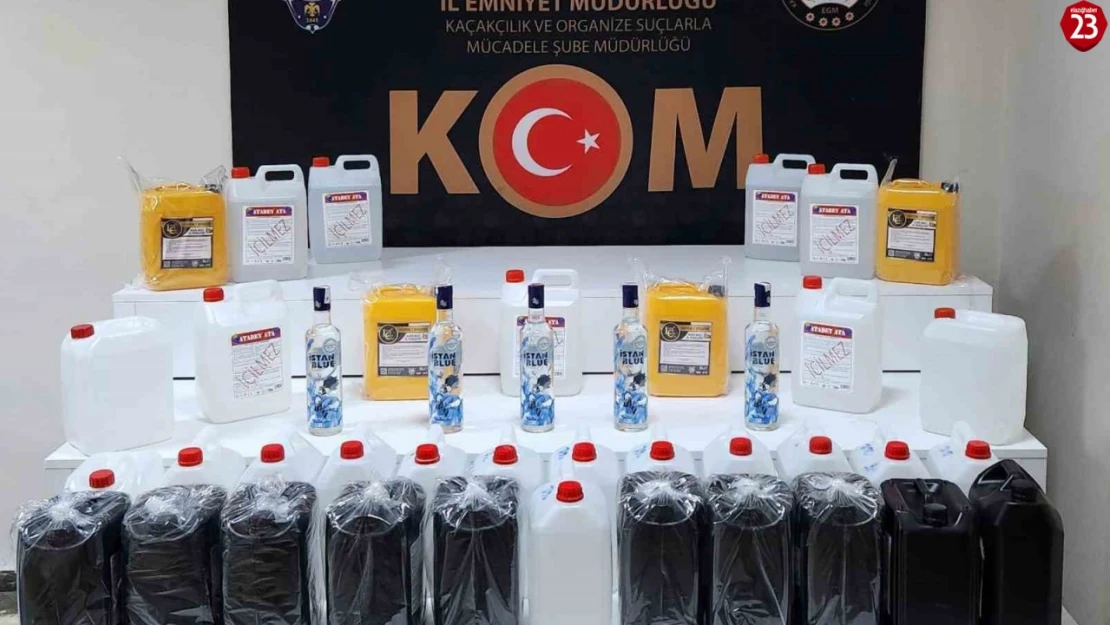 Elazığ'da Sahte Alkol Operasyonu: 190 Litre Etil Alkol Ele Geçirildi, 11 Şüpheli Tutuklandı