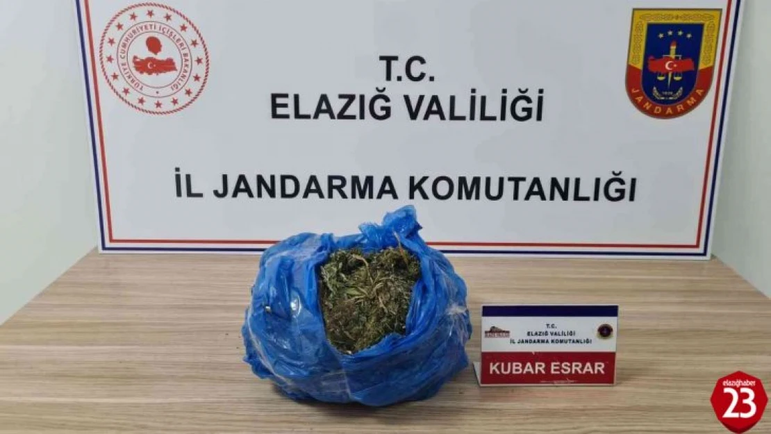 Elazığ'da 2 kilo kubar esrar ele geçirildi: 1 gözaltı