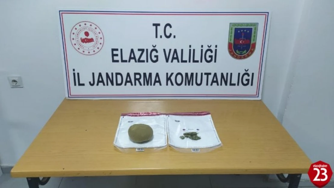 Elazığ'da 2 şüpheli yarım kilo toz esrarla yakalandı