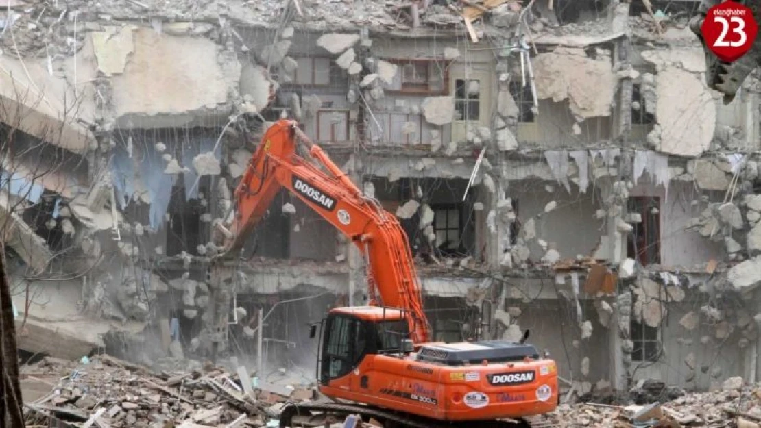 Elazığ'da 275 binanın yıkım işlemi tamamlandı
