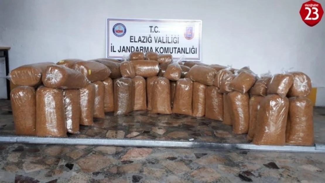 Elazığ'da 328 kilo kaçak tütün ele geçirildi, 6 bin 328 TL para cezası kesildi