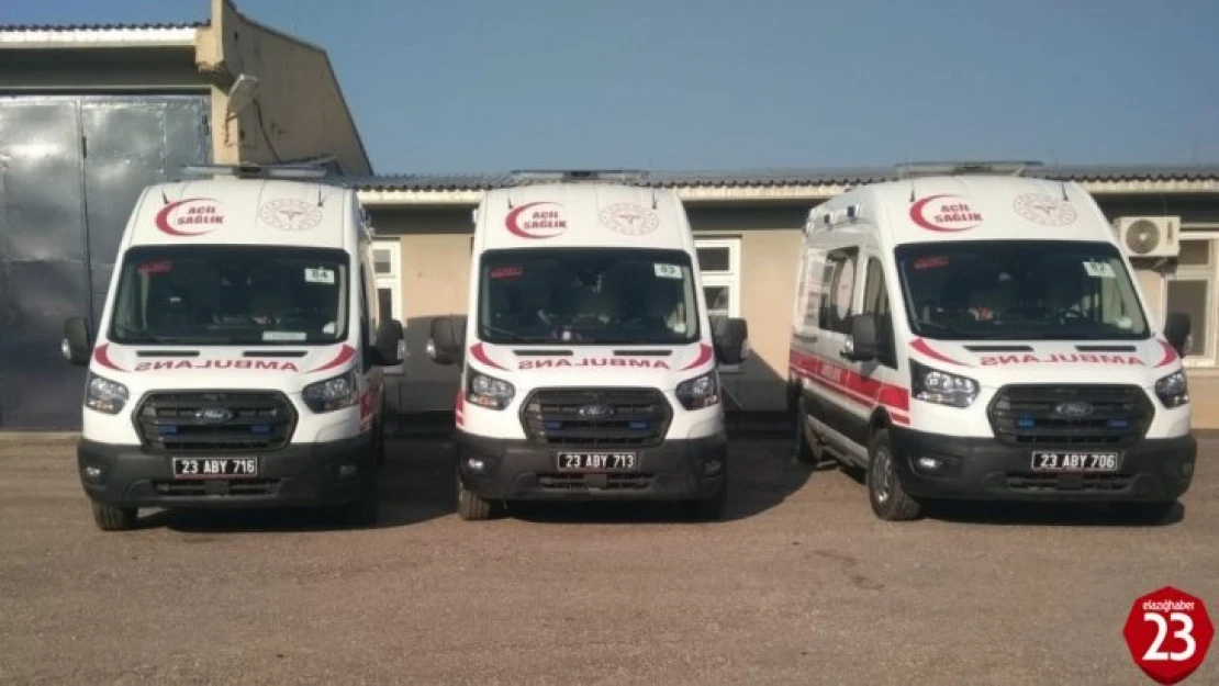 Elazığ'da 4 yeni ambulans hizmete girdi