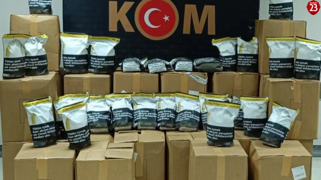 Elazığ'da 405 kilo bandrolsüz tütün ele geçirildi