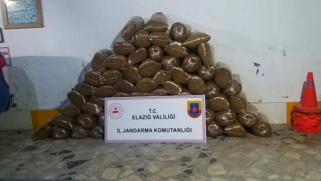 Elazığ'da 408 kilo kaçak tütün ele geçirildi