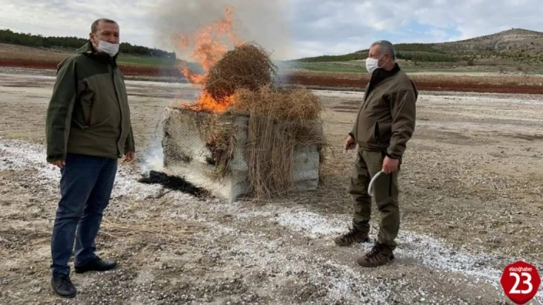 Elazığ'da avlanmada kullanılması yasak  gümeler imha edildi