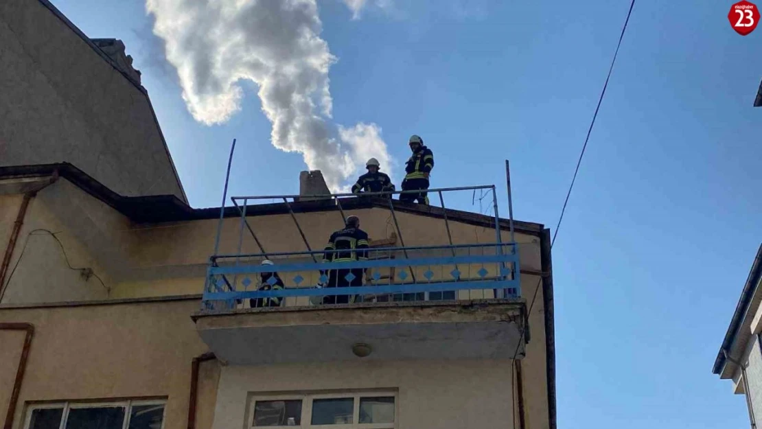 Elazığ'da baca yangını