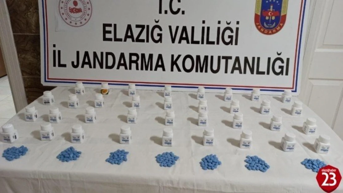 Elazığ'da bin adet uyuşturucu hap ele geçirildi