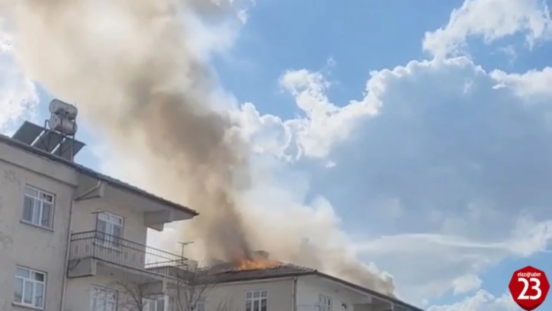 Elazığ'da çatı yangını korkuttu