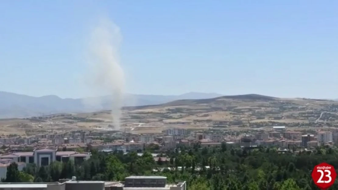 Elazığ'da çıkan hortum korkuttu