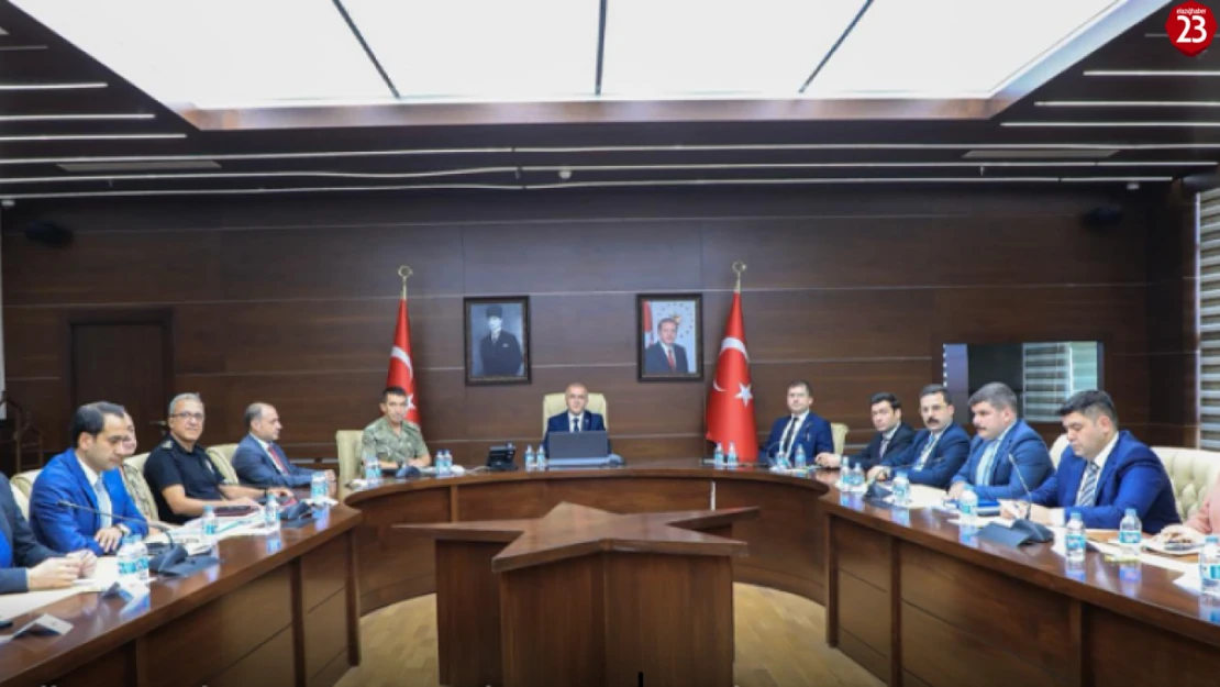 Elazığ'da Güvenlik Zirvesi: Vali Hatipoğlu Başkanlığında Koordinasyon Toplantısı Yapıldı