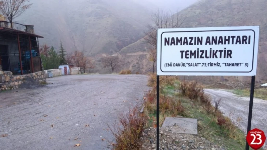 Elazığ'da hadis ve özlü sözler ile temizlik uyarısı