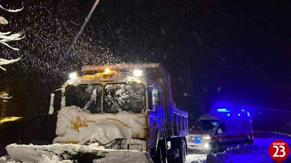 Elazığ'da hasta vatandaş için ekipler seferber oldu