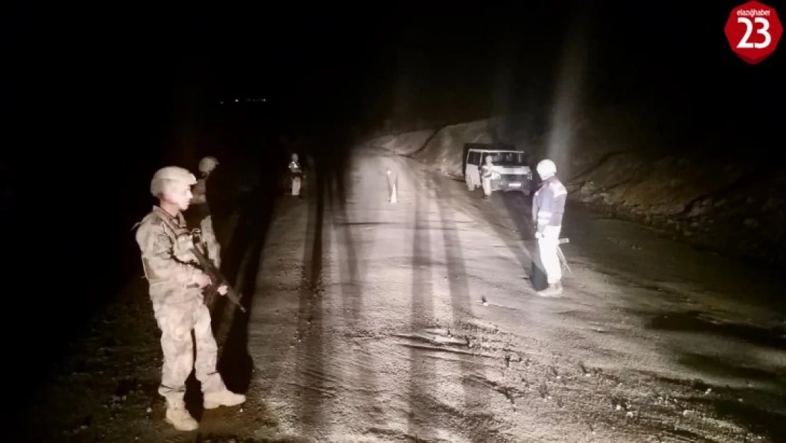 Elazığ'da jandarma,yıl başı uygulamasında toz esrar ele geçirdi