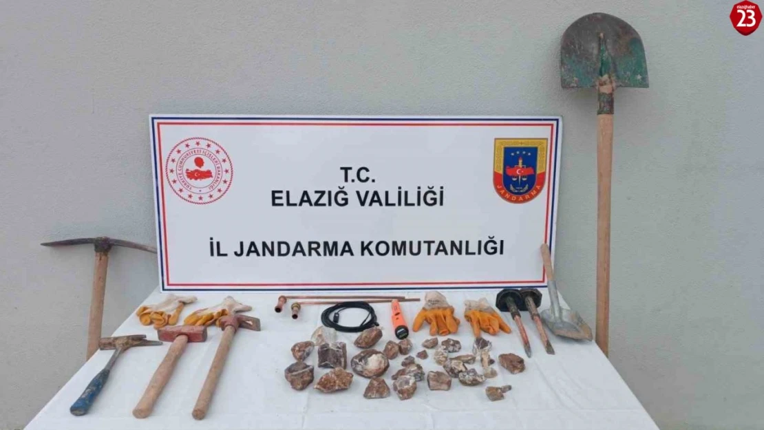 Elazığ'da kaçak kazı yapan şüpheli yakalandı