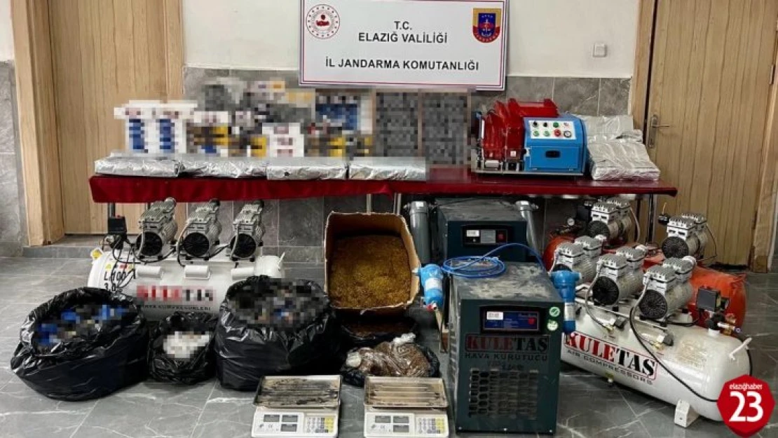 Elazığ'da kaçak sigara operasyonu: 3 şüpheli yakalandı