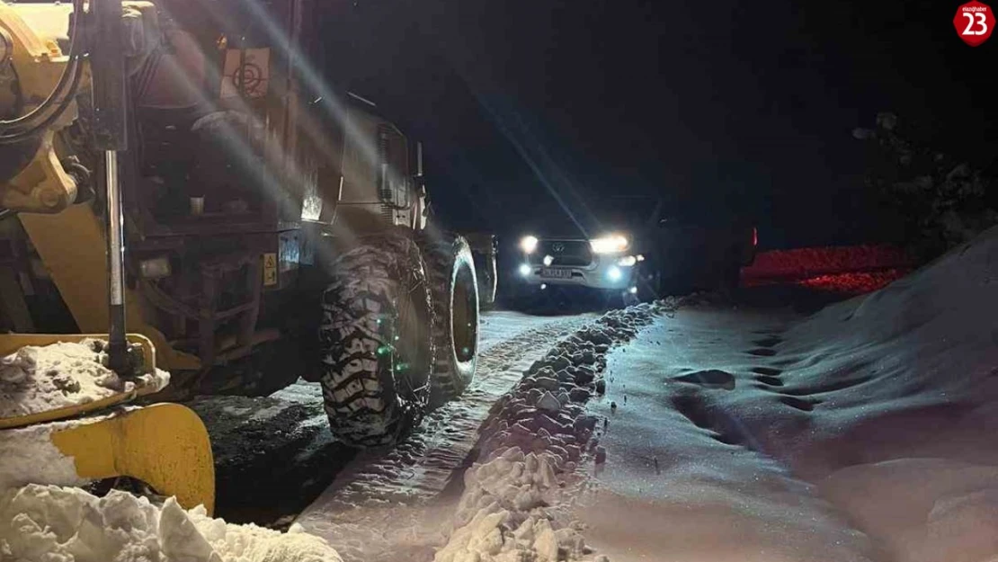 Elazığ'da Kar Yağışı Etkili Oldu: 94 Köy Yolunda Çalışmalar Sürüyor