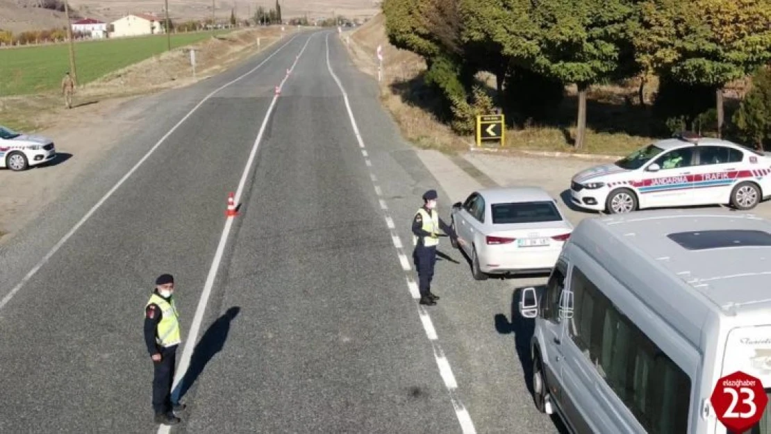 Elazığ'da kural ihlali yapan sürücüler, drone ile tespit edilip ceza kesildi