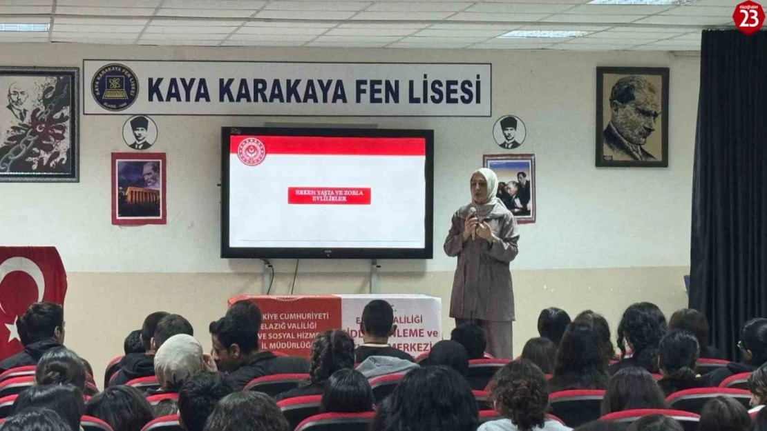 Elazığ'da Liselilere 'Kadına Şiddet' Eğitimi: ŞÖNİM Uzmanları Öğrencilerle Buluştu