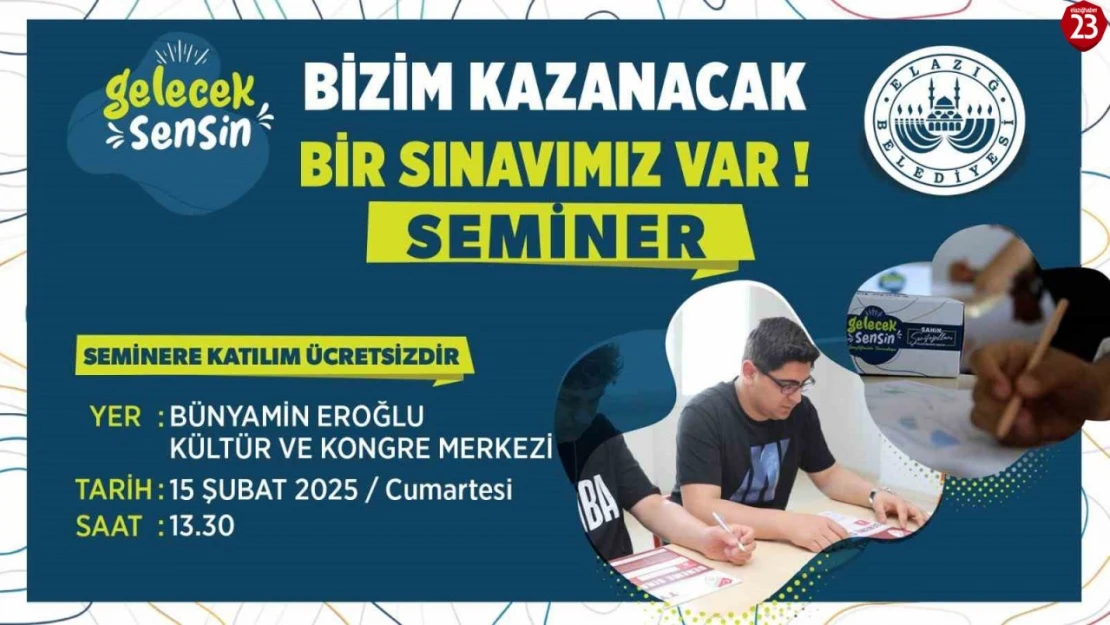 Elazığ Belediyesi'nden Gençlere Büyük Fırsat: Sınavı Kazandıran Seminer!