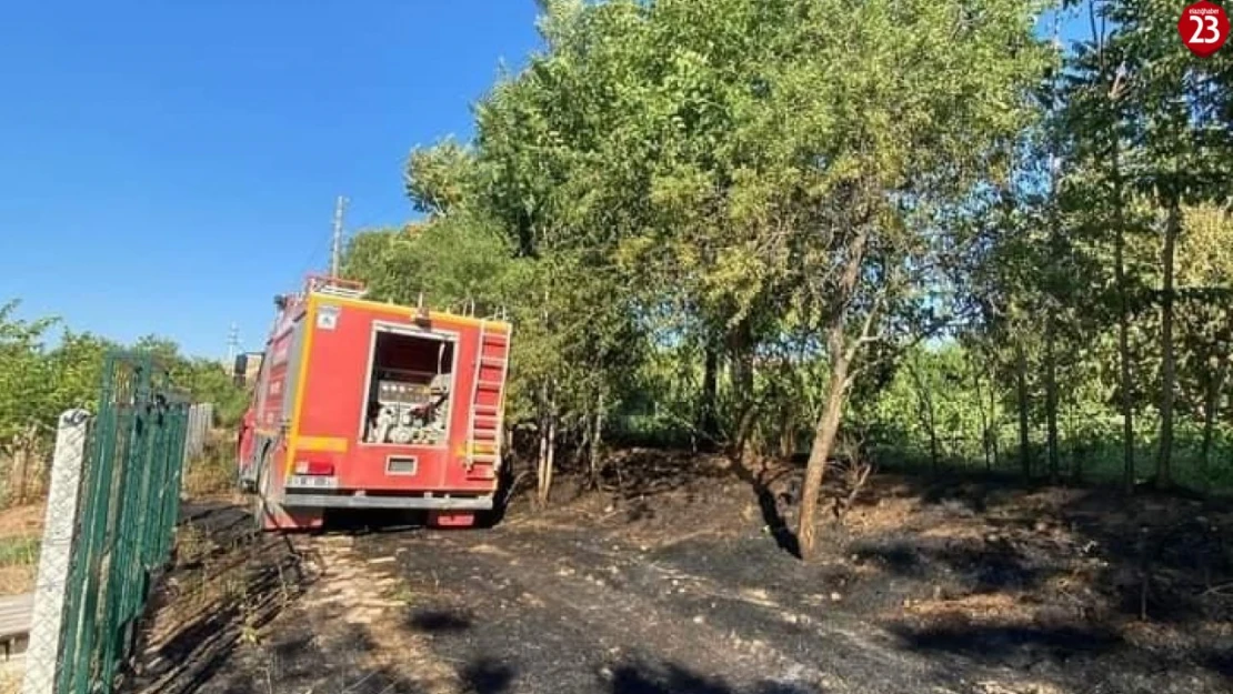 Gözebaşı Köyünde örtü ve bahçe yangını