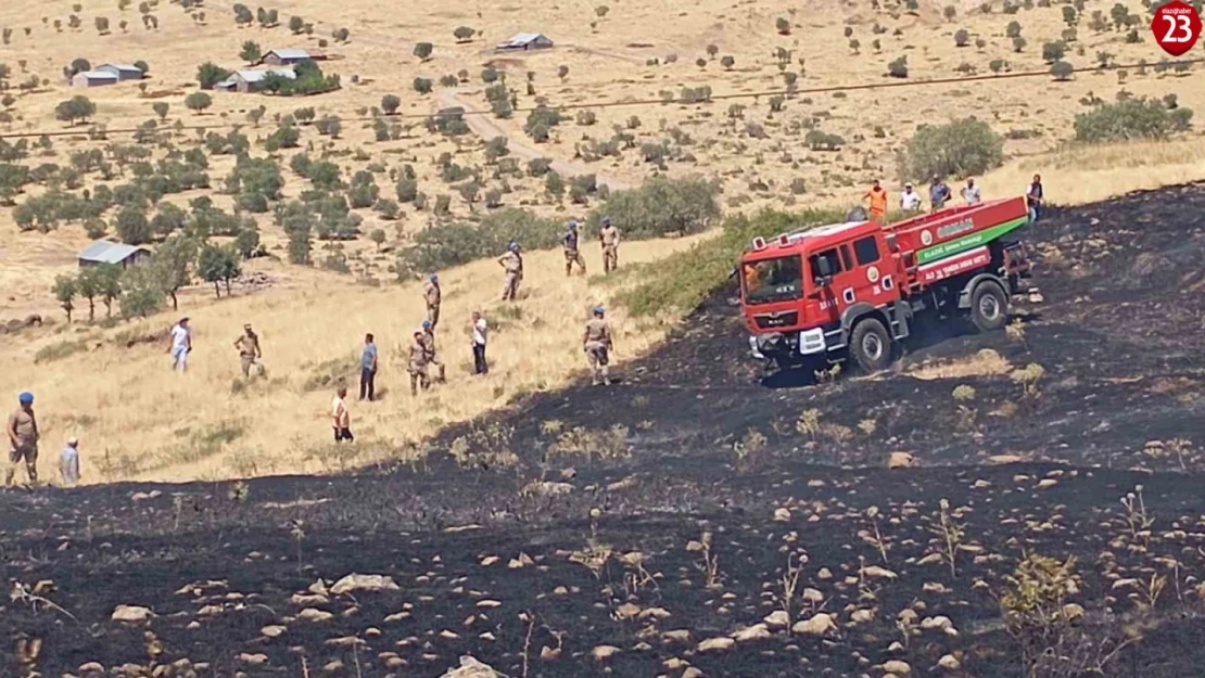 Elazığ'da otluk alanda çıkan yangın kontrol altına alındı