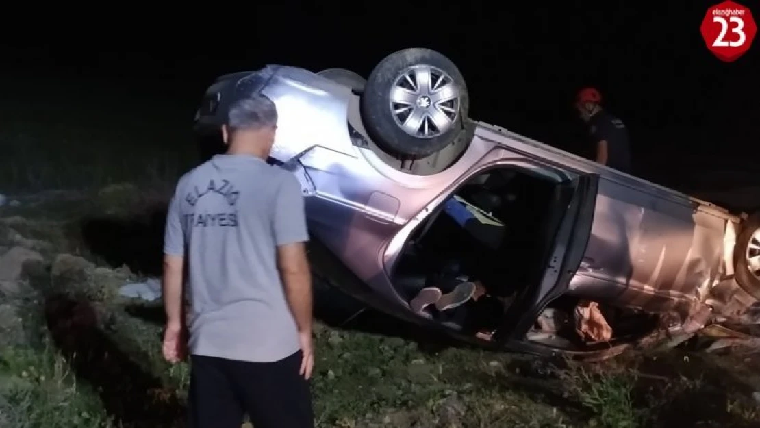 Elazığ'da otomobil takla attı: 1 yaralı