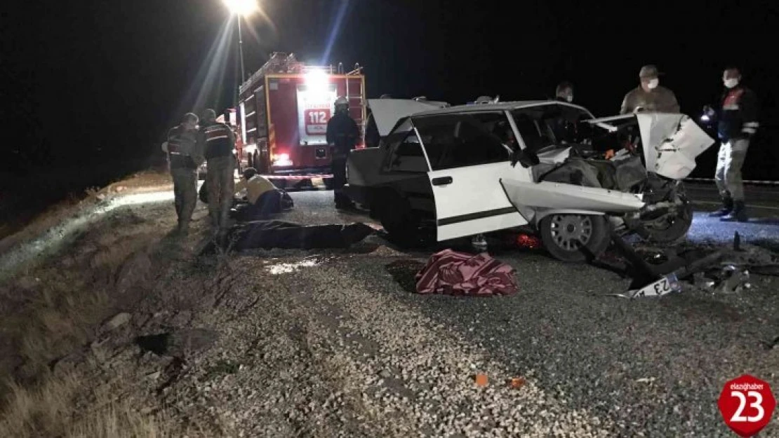 Elazığ Çemişgezek Yolunda Feci Kaza, Karı Koca Hayatını Kaybetti