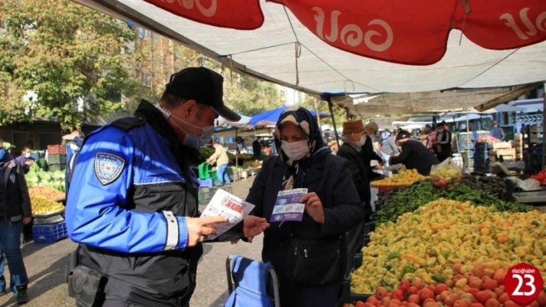Elazığ'da polisten Covid-19 denetimi