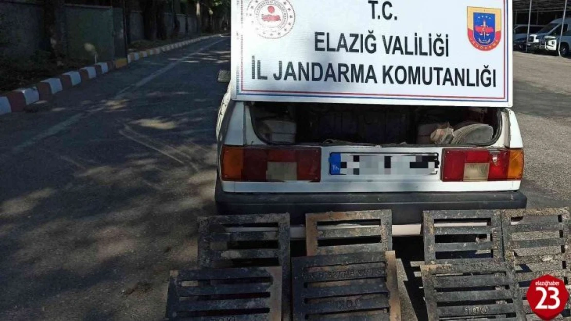 Elazığ'da rögar kapağı çalan şüpheliler yakalandı