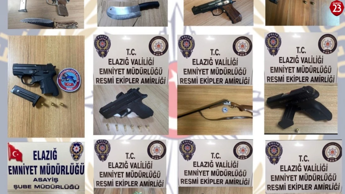 Elazığ'da ruhsatsız silah operasyonu: 23 gözaltı