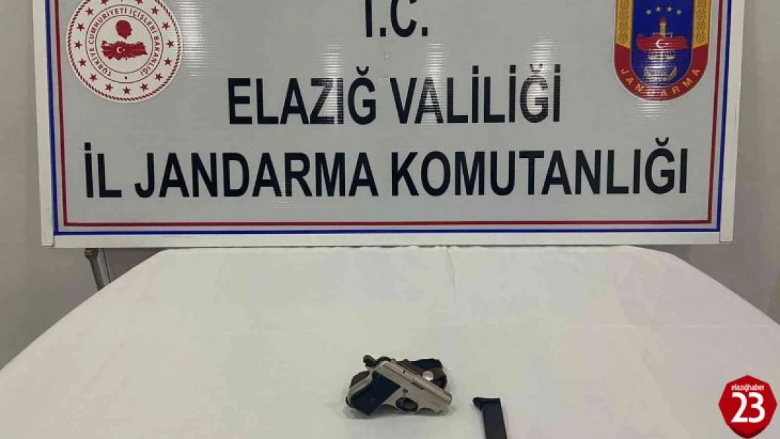 Elazığ'da ruhsatsız tabanca ele geçirildi