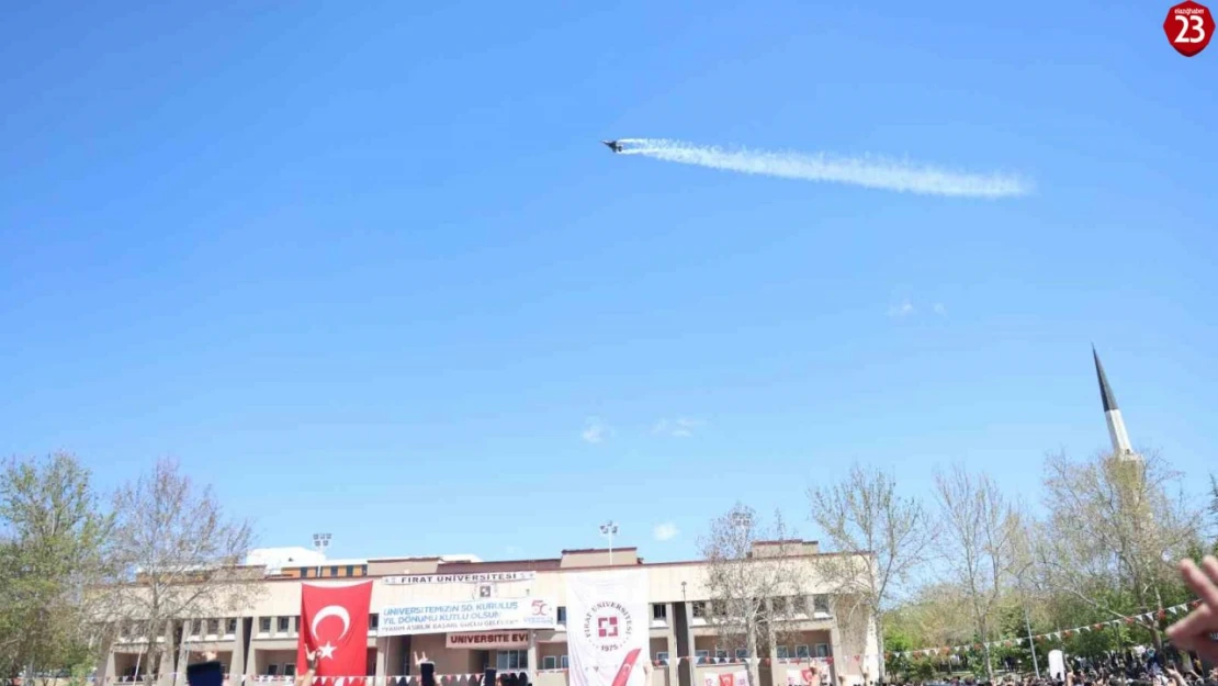 Elazığ'da SOLOTÜRK Gösterisi Nefes Kesti: Fırat Üniversitesi'nin 50. Yılında Unutulmaz Anlar
