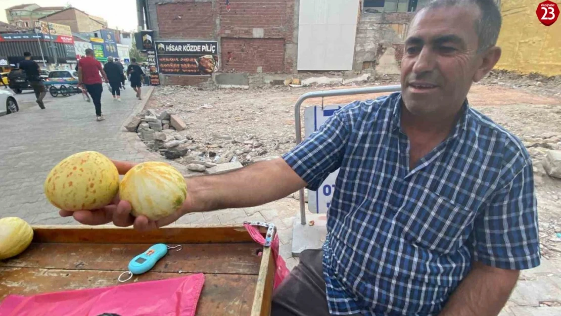 Elazığ'da susuz yetişen Kultik kavunu tezgahlarda