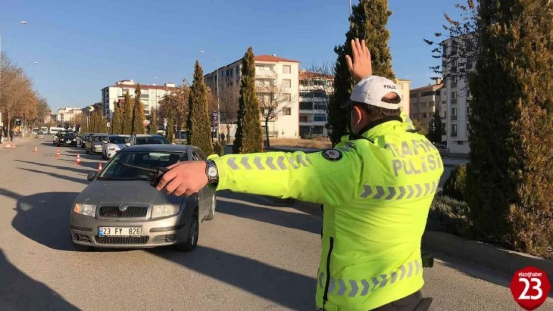 Elazığ'da trafik denetimi